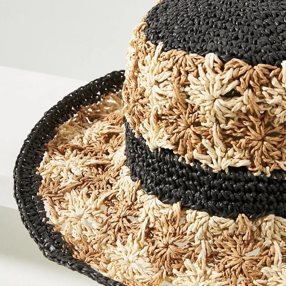 - NWT Anthropologie Straw Bucket Hat - Picture 4 of 4